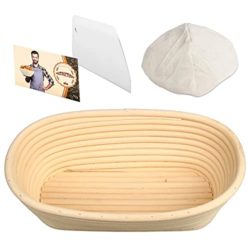 best-bread-proofing-baskets Woputne 10" Oval Banneton Bread Proofing Basket