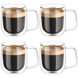 best-cappuccino-cups Vicloon Double Walled Glass Cappuccino Cups