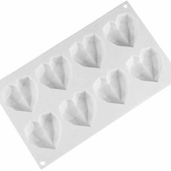 best-chocolate-moulds Geeke 3D Diamond Heart Chocolate Mould