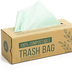 best-compost-bags-for-caddy 150 Bags Compost Bin Liners 6L 8L 10L 30L Kitchen Waste Bags 100% Biodegradable Bags with EN13432 Certification (6L)