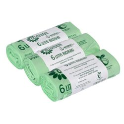 best-compost-bags-for-caddy 6 Litre x 150 All-Green Compostable Kitchen Caddy Liners - Food Waste Bin Liners - EN 13432-6L Bags