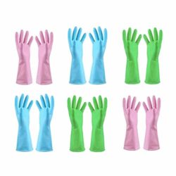best-dishwashing-gloves TopBine 6 Pairs Reusable Dishwashing Gloves