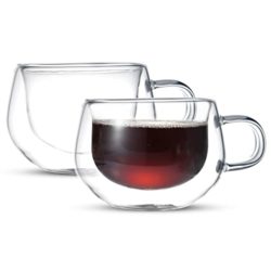 best-doubled-walled-glass-mugs ANSIO® Double Walled Thermo Coffee Mugs