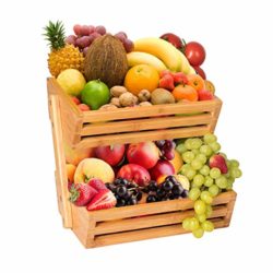 best-fruit-racks Like-very 2-Tier Bamboo Fruit Basket