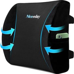 best-lumbar-support-pillows Niceeday Memory Foam Lumbar Support Back Pillow