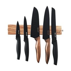 best-magnetic-knife-holders Hecef Wooden Magnetic Knife Strip