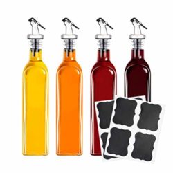 best-oil-and-vinegar-pourers Lawei 4 Pack Oil and Vinegar Dispenser Set