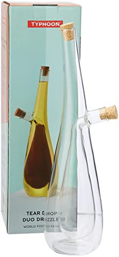 best-oil-and-vinegar-pourers Typhoon Tear Drop Glass Duo Oil and Vinegar Drizzler
