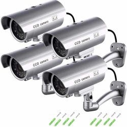 best-outdoor-dummy-cameras SeeKool Fake Security Camera with Illuminating LEDs