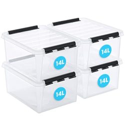 best-plastic-storage-boxes SmartStore 14L Clear Plastic Storage Boxes with Lid