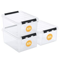 best-plastic-storage-boxes SmartStore 32L Clear Plastic Storage Boxes