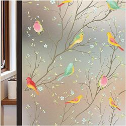 best-privacy-window-films Lifetree Frosted Privacy Stained Glass Window Film