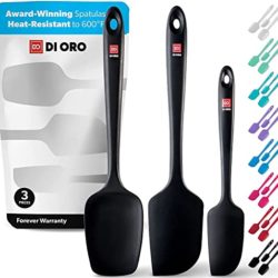 best-spatulas DI ORO® 3-Piece Silicone Spatula Set