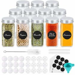 best-spice-shakers Gifort Glass Spice Jars with Shaker Lids