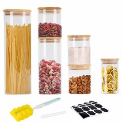 best-storage-jars GoMaihe Glass Storage Jars with Bamboo Lids