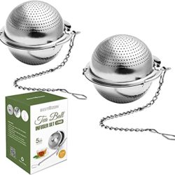 best-tea-ball-strainers BESTonZON 2 Pack Tea Ball Infuser