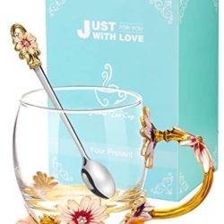 best-tea-cups Wisolt Flower Tea Cup with Spoon