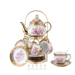 best-tea-sets ufengke European Titanium Gold Tea Set