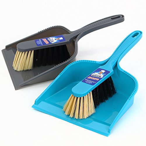 dustpan-brush-sets MR.SIGA Dustpan and brush set - Pack of 2, Blue &