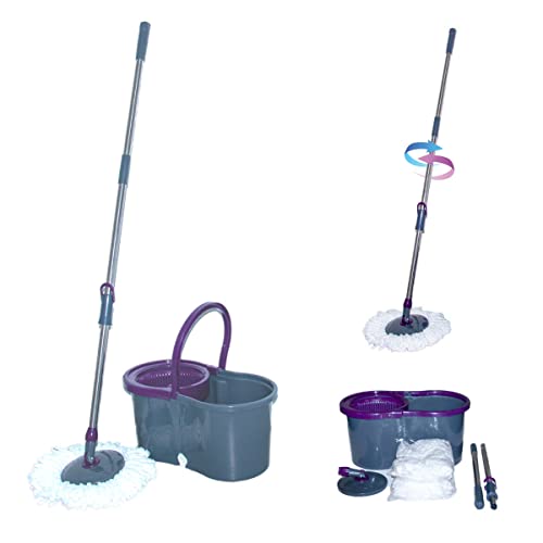 mop-buckets Calitek 360° Rotating Spin Mop and Bucket Set wit