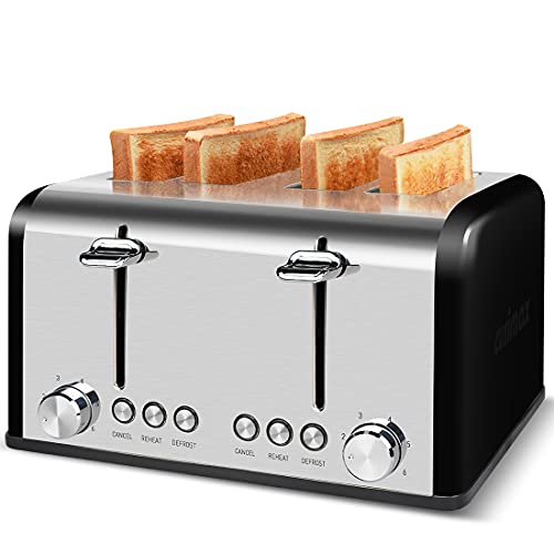 4-slice-toasters Toaster 4 Slices, Cusimax Stainless Steel Toaster
