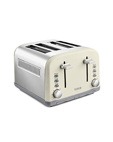 4-slice-toasters Tower T20042PEB 4 Slice Toaster, Infinity Stone Co