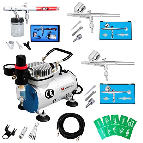 air-brushes Voilamart Complete Airbrush Kit with Compressor 1/