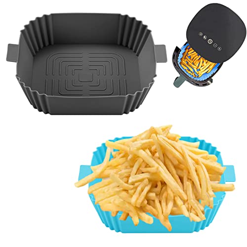 air-fryer-accessories 2pcs Air Fryer Silicone Pot,Reusable Round Air Fry