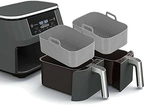 air-fryer-accessories 2PCS Silicone Pot for Ninjas Dual Air Fryer, Reusa