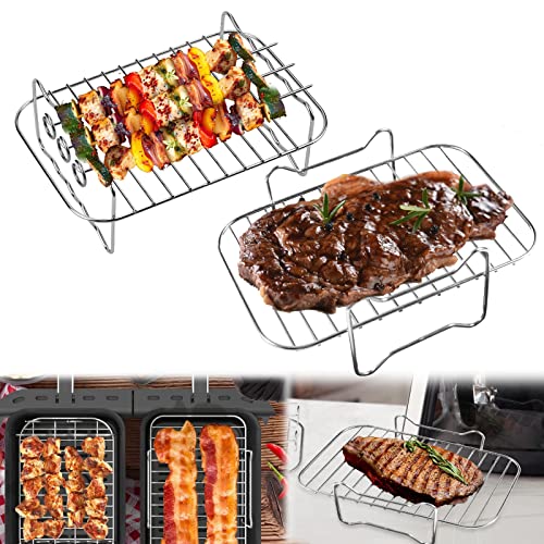 air-fryer-accessories Pipihome 2Pcs Air Fryer Rack Compatible with Ninja