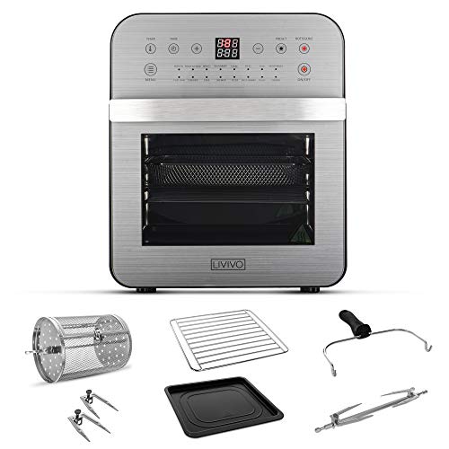 air-fryer-ovens LIVIVO 1600W 12L Digital Air Fryer Rotisserie Oven