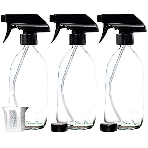 aluminium-spray-bottles Nomara Organics Clear Glass Spray Bottles with Tri