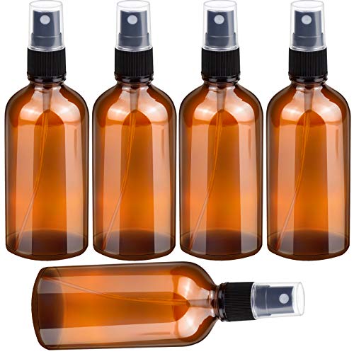 amber-glass-spray-bottles XIAOXIAO 5pcs Spray bottles Made of Brown Glass, 1