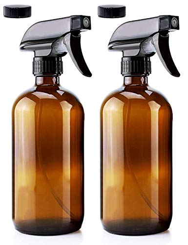 amber-glass-spray-bottles YANGTE 2 Pack Amber Glass Spray Bottle Empty Refil