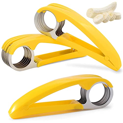 banana-slicers Banana Slicer Stainless Steel,Forreen 3 Pcs Banana