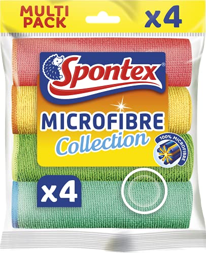 bathroom-cloths Spontex Microfibre Cloths, Pack of 4