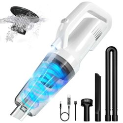 best-desk-vacuums ALACRIS Handheld Vacuum Cleaner Cordless, Rechargeable Handheld Hoover with 8500PA Strong Suction, Portable Handheld Vacuum Hoover Cordless for Home, Office, Car and Pet Hair