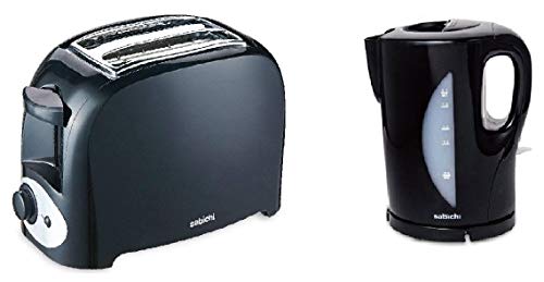 black-kettle-and-toaster-sets Electric Cordless JUG 1.7L Kettle and 2 Slice Toas