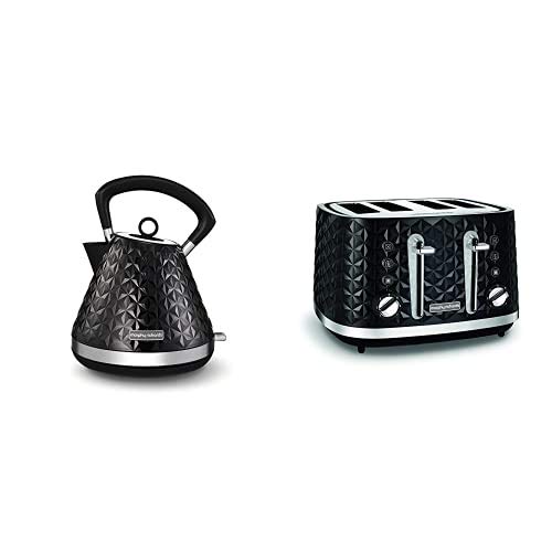black-kettle-and-toaster-sets Morphy Richards Vector Pyramid Kettle 108131 Tradi