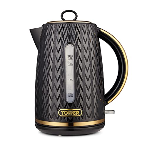 black-kettles Tower T10052BLK Empire Rapid Boil Kettle with Remo