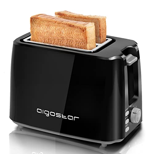 black-toasters Aigostar 2-Slice Toaster, 750W, 7 Variable Brownin