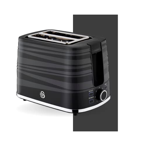 black-toasters Swan, ST31050BN, 2 Slice Symphony Toaster, High Gl