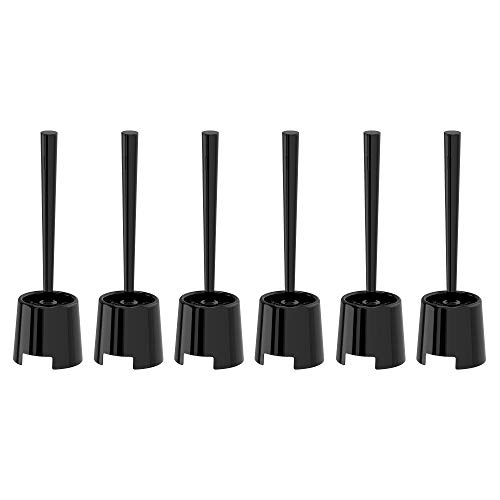 black-toilet-brushes Ikea BOLMEN Black Toilet Brush & Holder - Set of 6