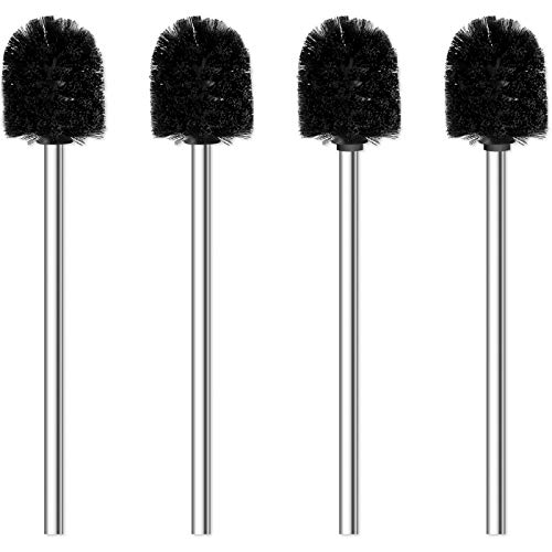 black-toilet-brushes Toilet Brush, 4PCS Toilet Brushes with Stainless S