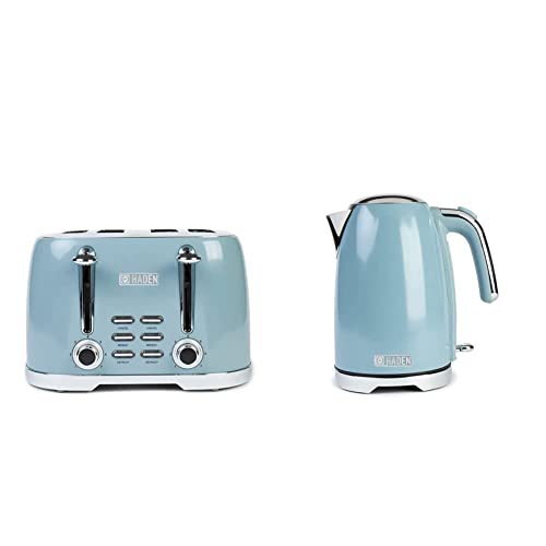 blue-kettle-and-toaster-sets Haden Brighton Toaster - Electric Stainless-Steel