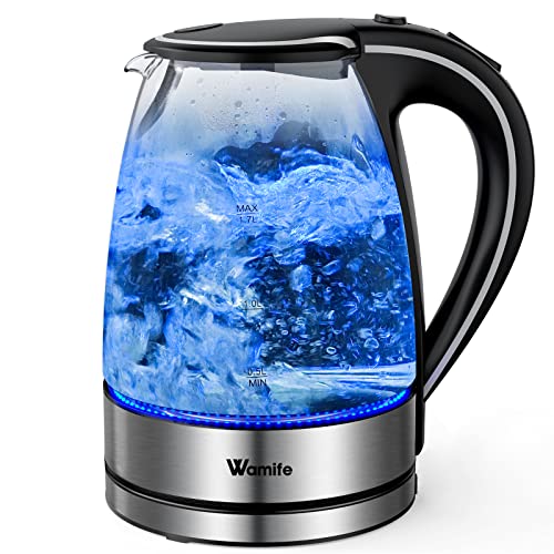 blue-kettles Wamife Electric Kettle Glass Kettle 1.7L Fast Quie