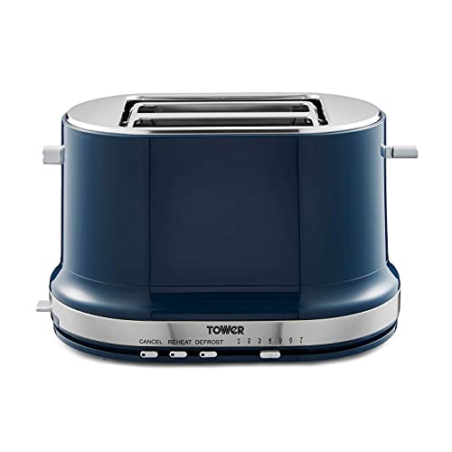 blue-toasters Tower T20043MNB Belle 2-Slice Toaster with 7 Brown