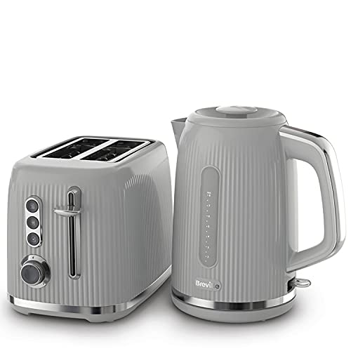 breville-kettles Breville Bold Grey Kettle and Toaster Set | with 1