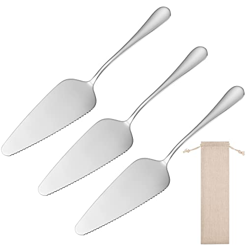 cake-slicers AMOLEY 3 Pieces Cake Slice and Pie Server, Stainle