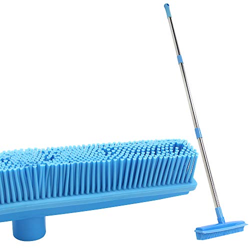 carpet-squeegees Lanhope Push Broom Rubber Bristles Sweeper Squeege